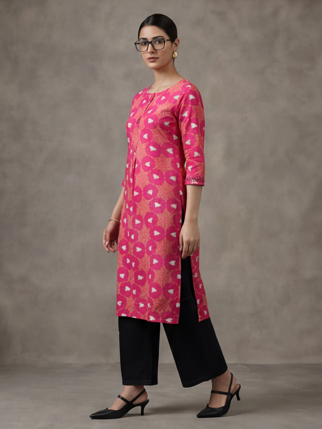 Floral Printed Straight Kurta