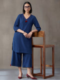 Pure cotton Solid kurta sets with palazzo