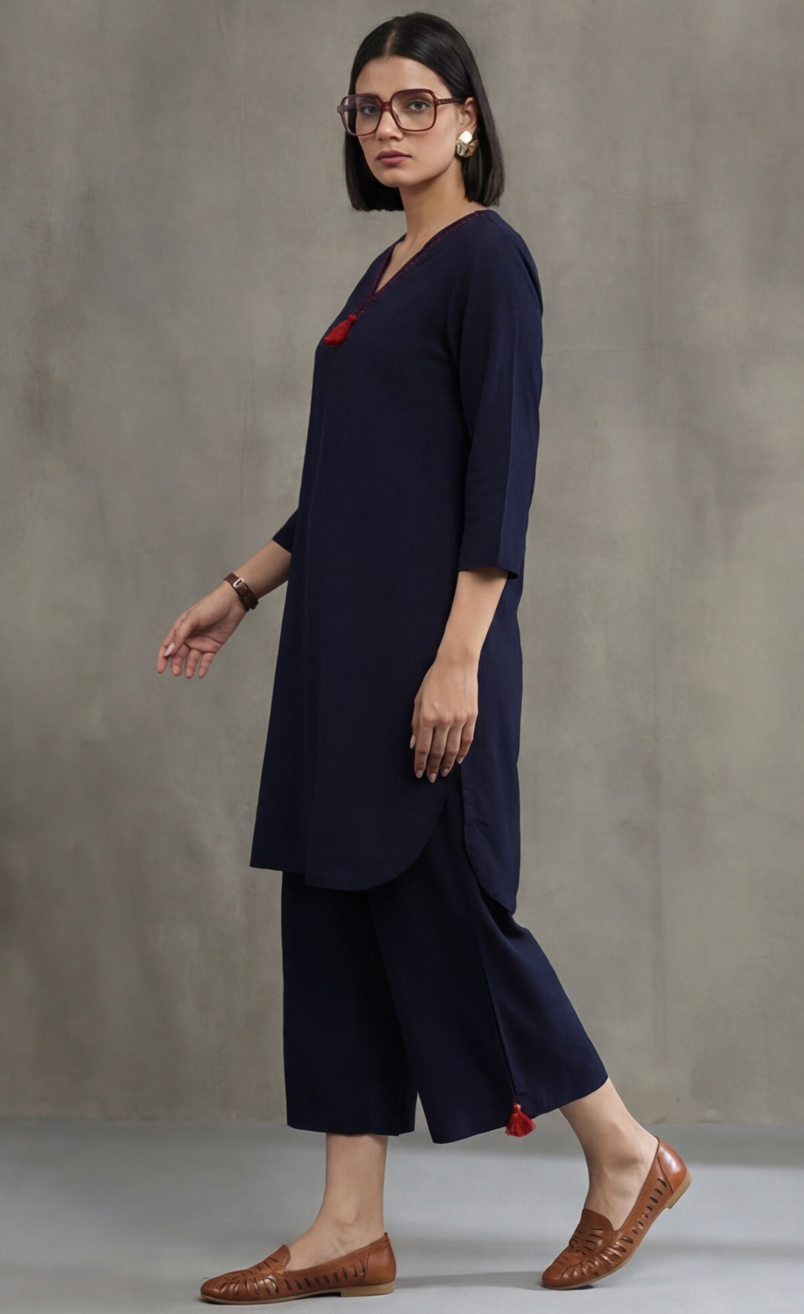 Pure cotton Solid kurta sets with palazzo