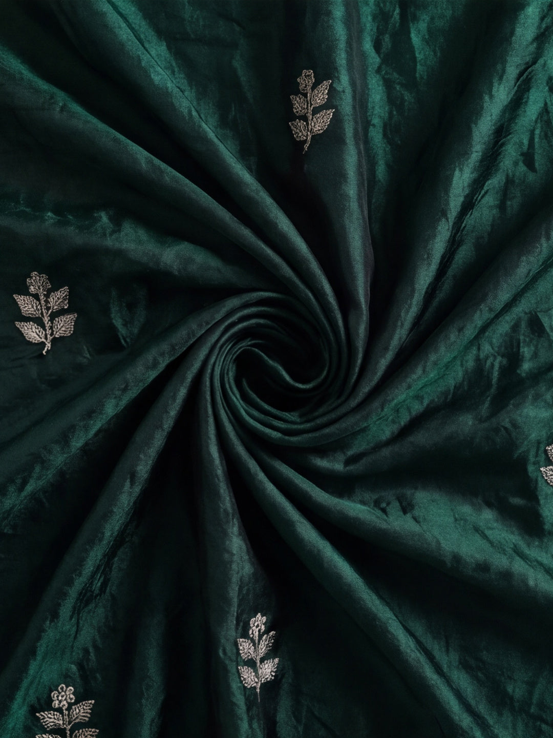 Embroidered Work Silk Saree With Unstitched Blouse Piece