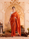 Designer Silk Saree With Fancy Lace Border With Unstitched Blouse Piece