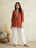 Printed Cotton Blend Round Neck Kurti