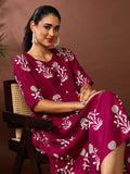 Floral Printed A-Line Tiered Ethnic Dress