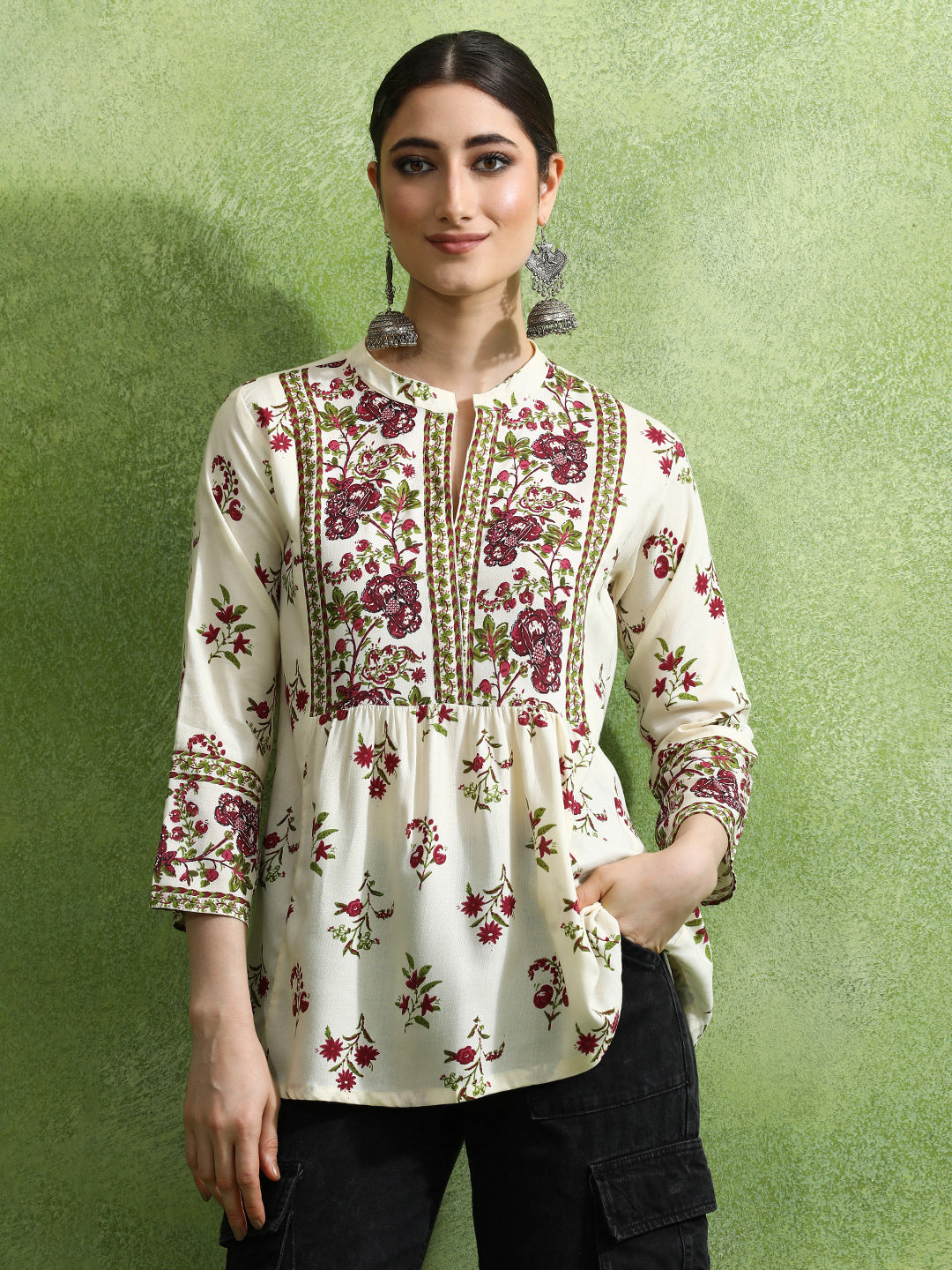 Floral Printed A-Line Top