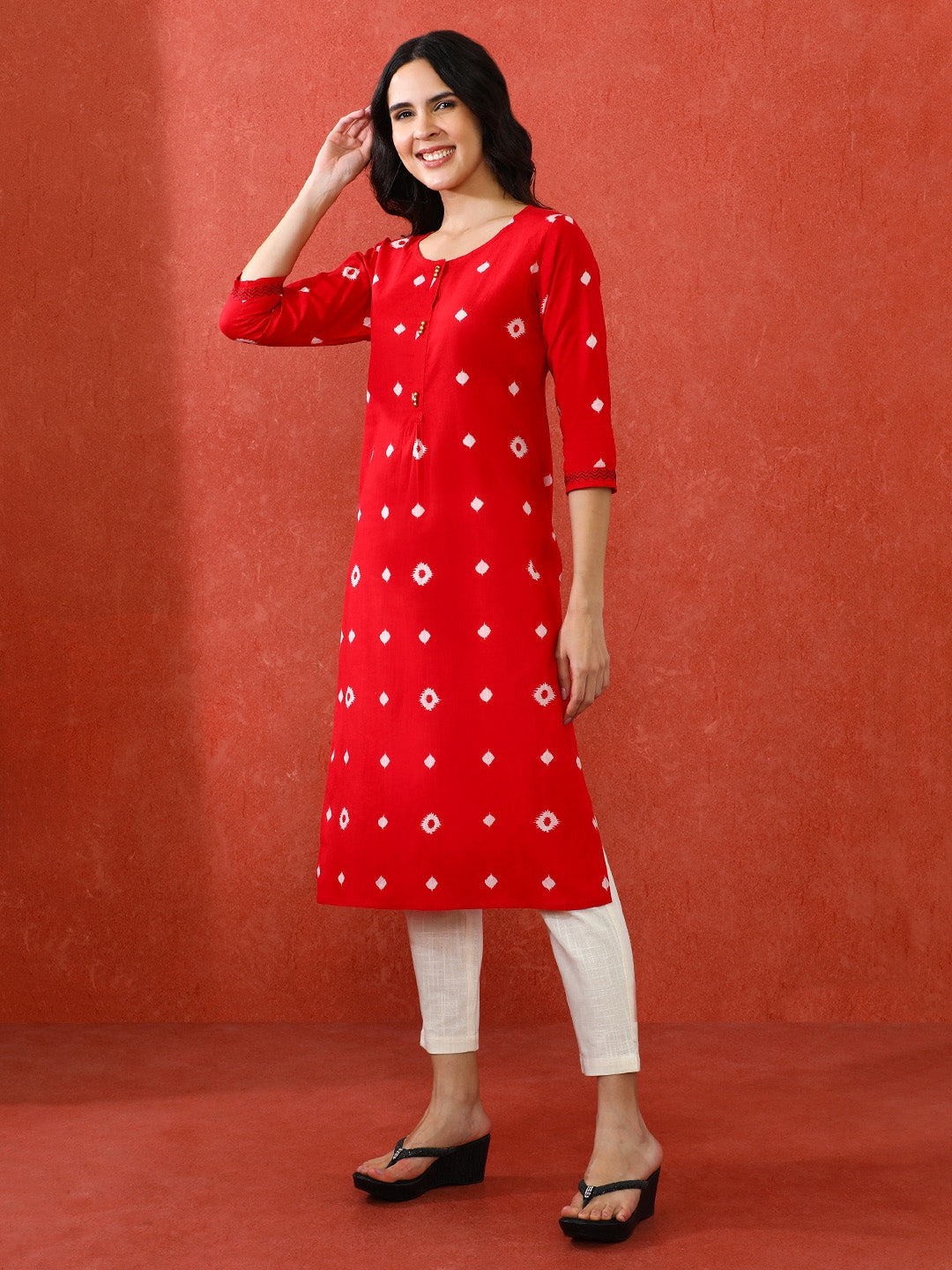 Women Bandhani Printed Kurta