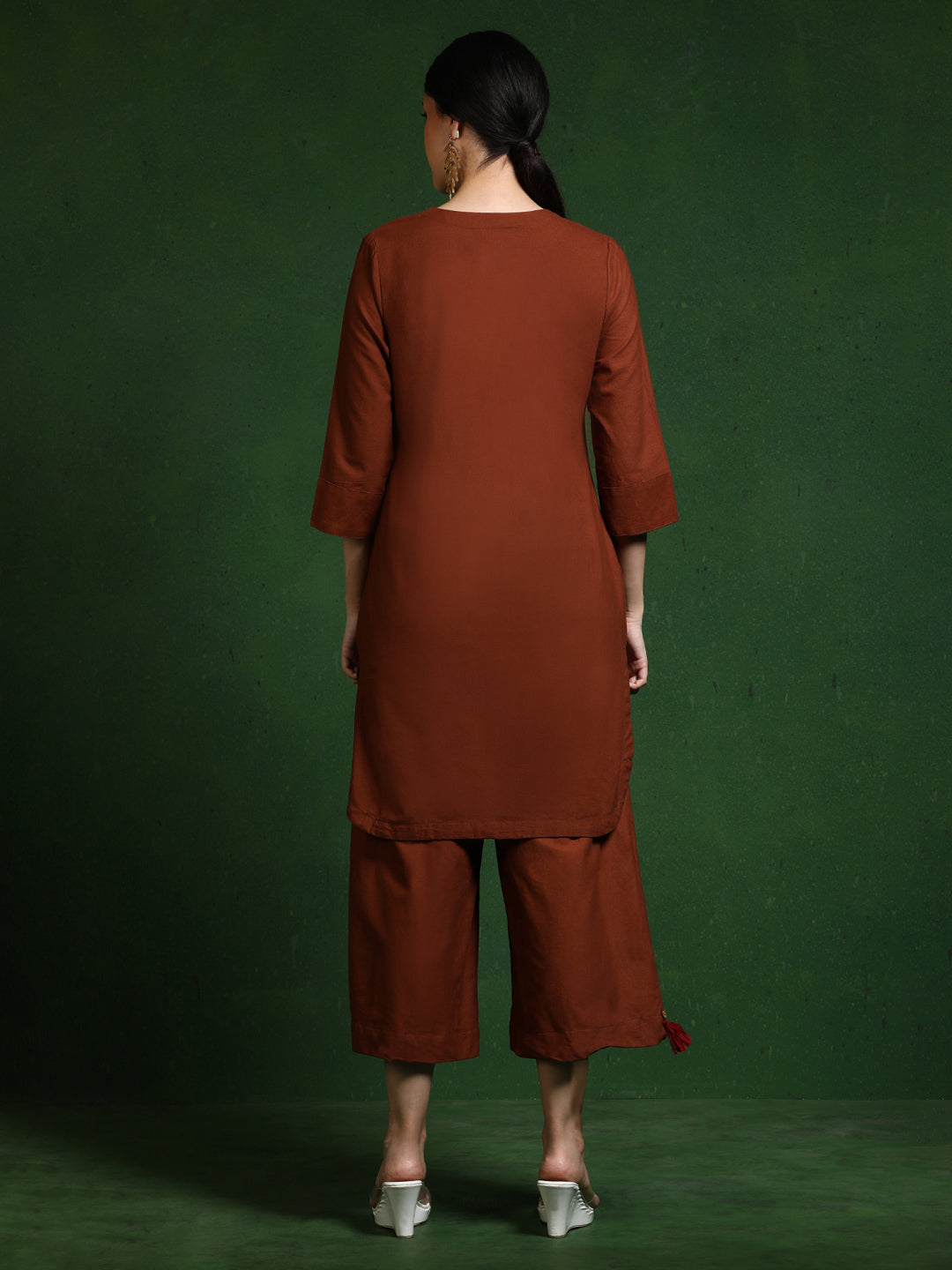 Pure cotton Solid kurta sets with palazzo