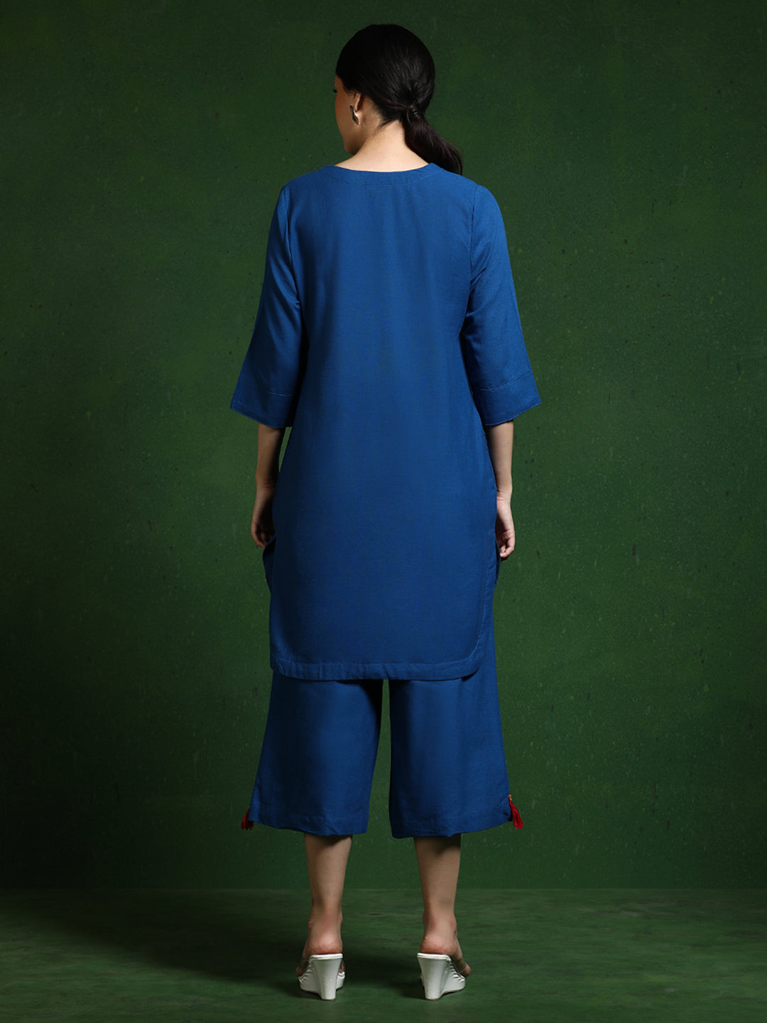 Pure cotton Solid kurta sets with palazzo