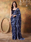 Trending Printed Chinon Ready To Wear Saree With Unstitched Blouse