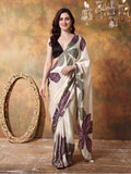 Trending Printed Chinon Ready To Wear Saree With Unstitched Blouse