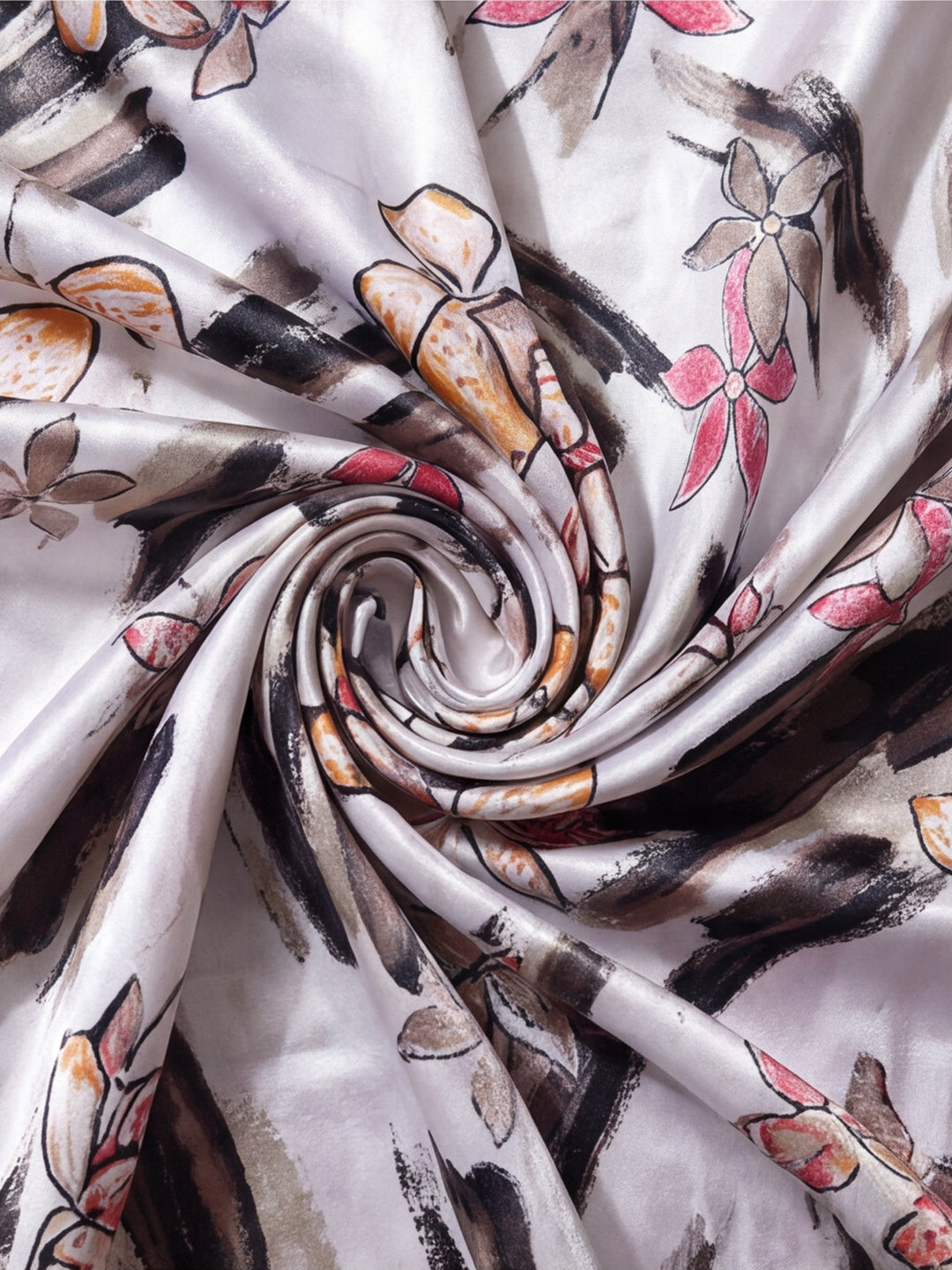 Trending Printed Chinon Ready To Wear Saree With Unstitched Blouse