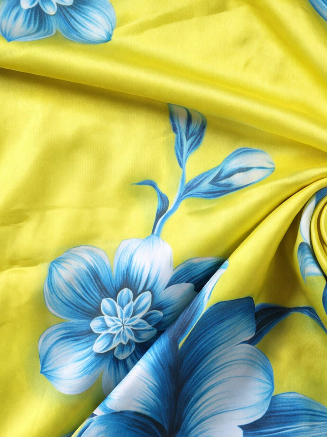 Beautiful Printed Chinon Ready To Wear Saree With Unstitched Blouse