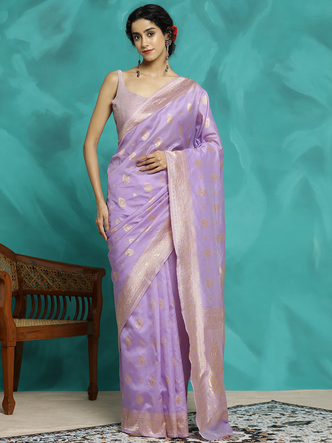 Zari Woven Party Wear Banarasi Saree