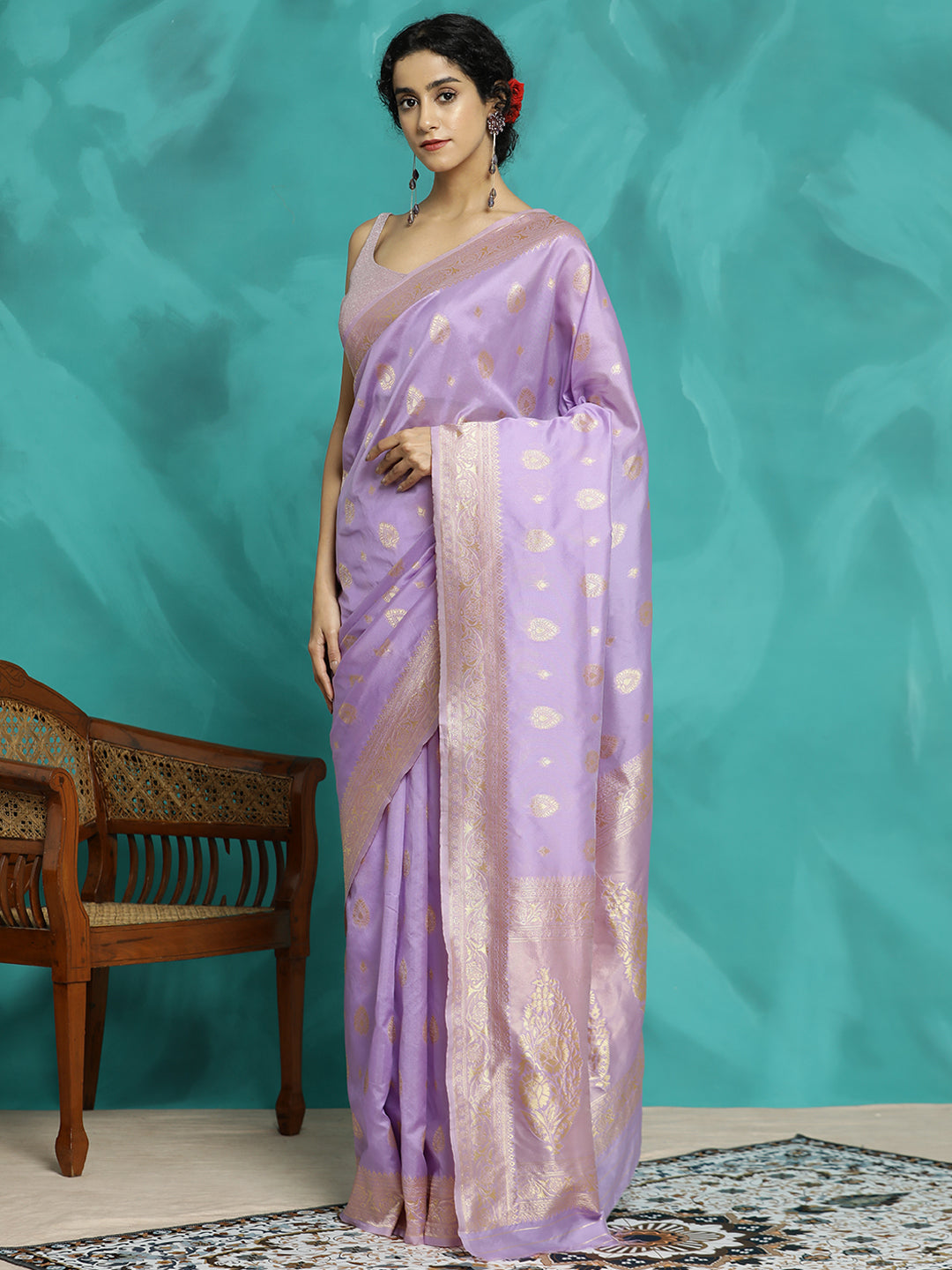 Zari Woven Party Wear Banarasi Saree