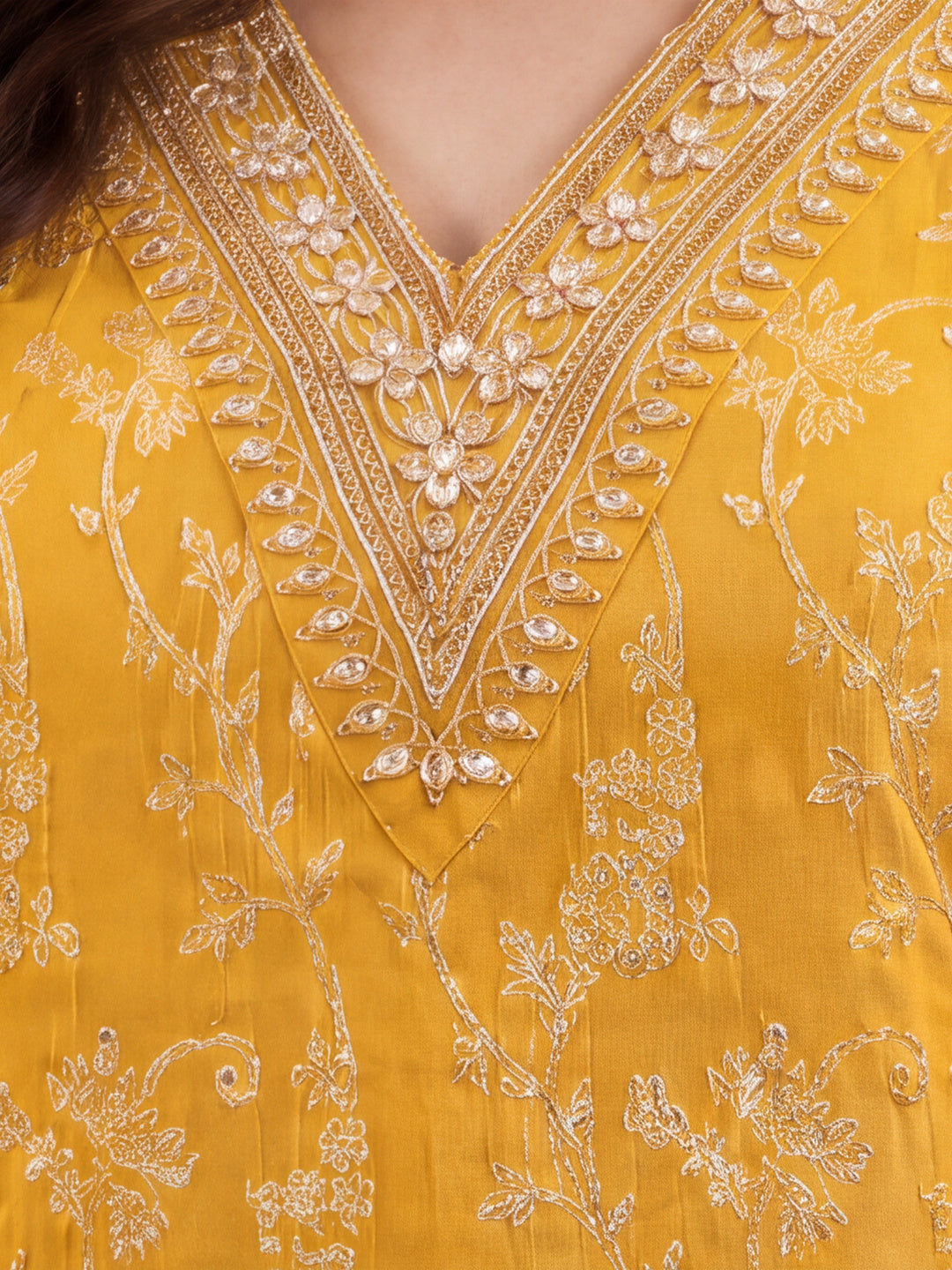 Women's Yellow Heavy Zari Weaving Kurta Set with Dupatta | Festive Ethnic Straight Suit