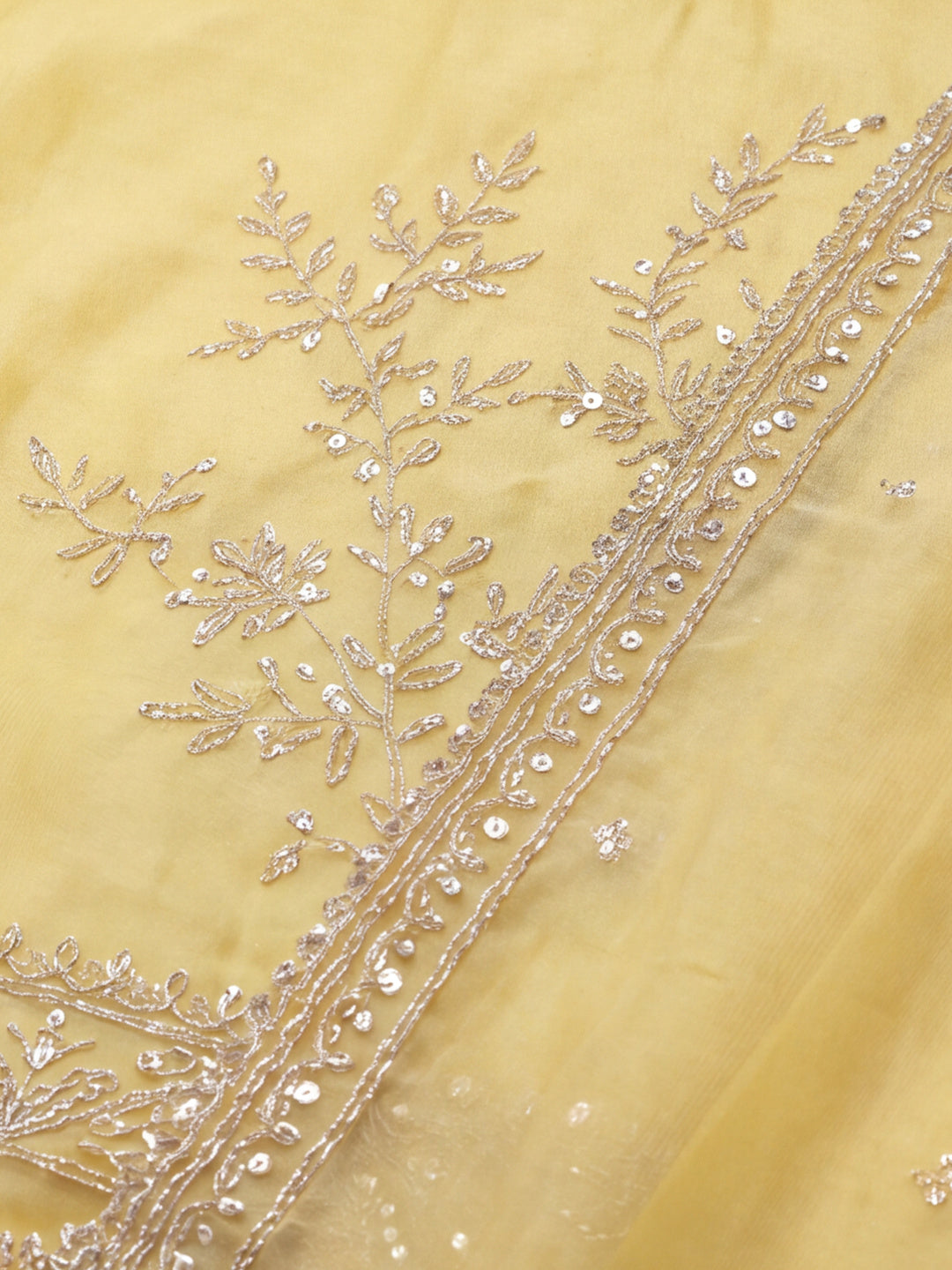 Women's Yellow Embroidered Kurta Palazzo Set with Dupatta | Festive Ethnic Party Wear Suit