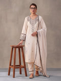 Women Embroidery White Kurta Set with Dupatta