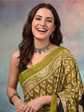 Floral Pure Cotton Saree with Unstiched Blouse