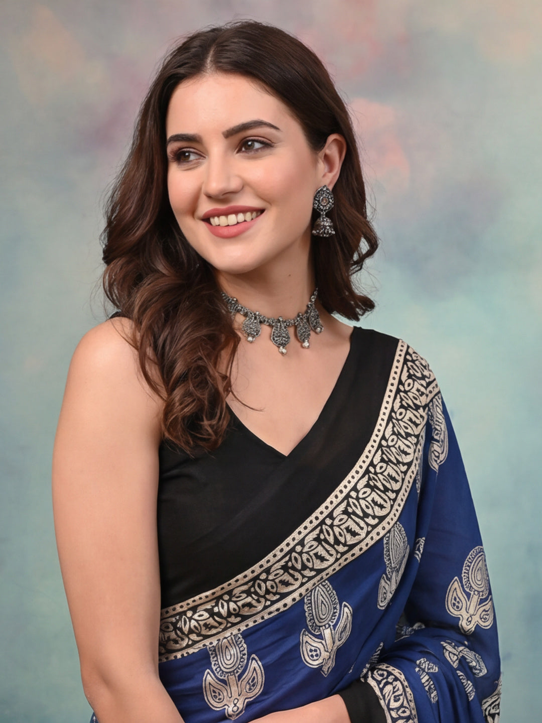 Floral Pure Cotton Saree with Unstiched Blouse