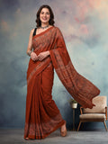 Floral Pure Cotton Saree with Unstiched Blouse