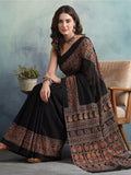Floral Pure Cotton Saree with Unstiched Blouse