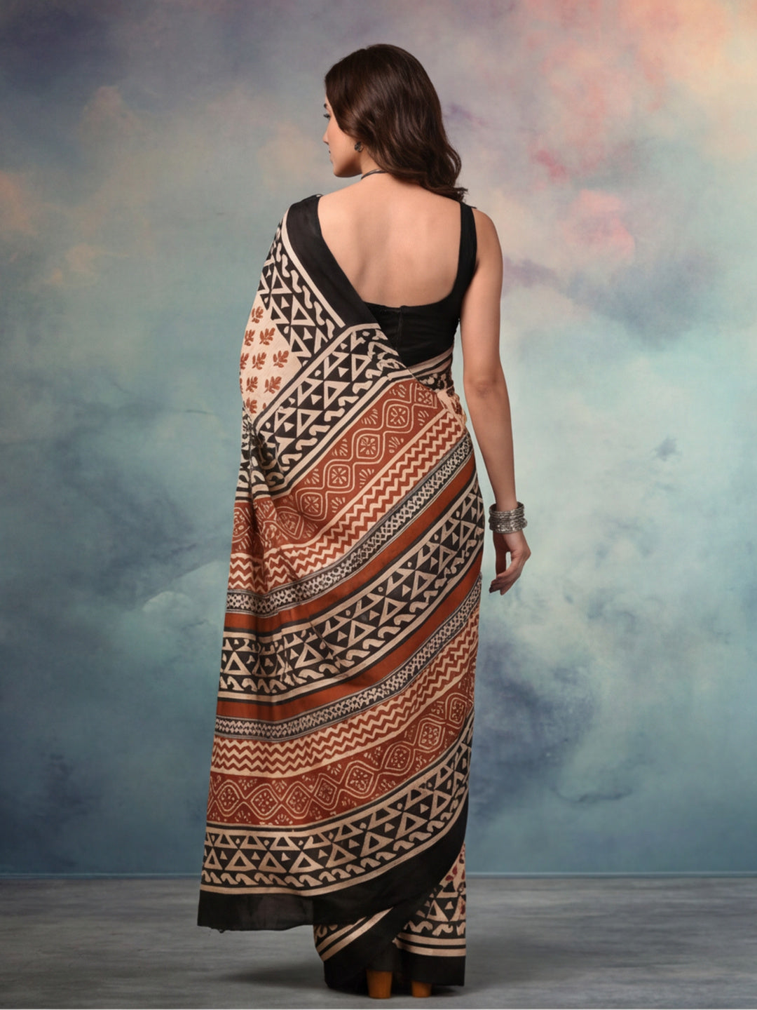 Floral Pure Cotton Saree with Unstiched Blouse