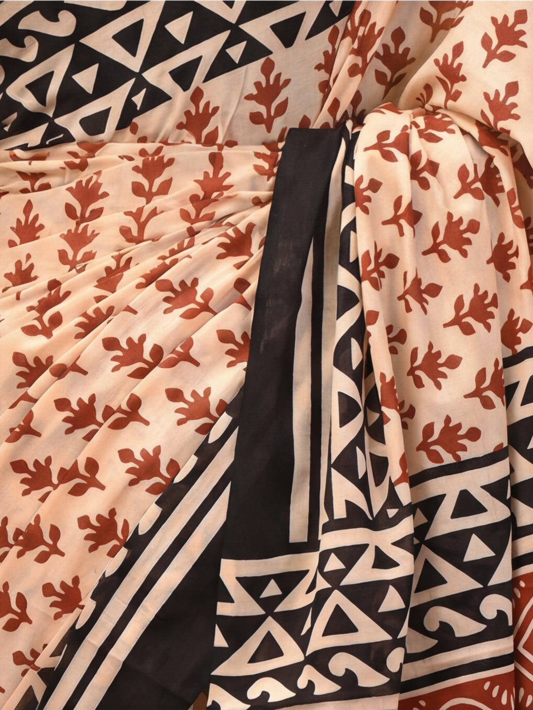Floral Pure Cotton Saree with Unstiched Blouse