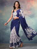 Tie and Dye Pure Cotton Saree with Unstiched Blouse