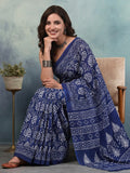 Geometric Pure Cotton Saree with Unstiched Blouse