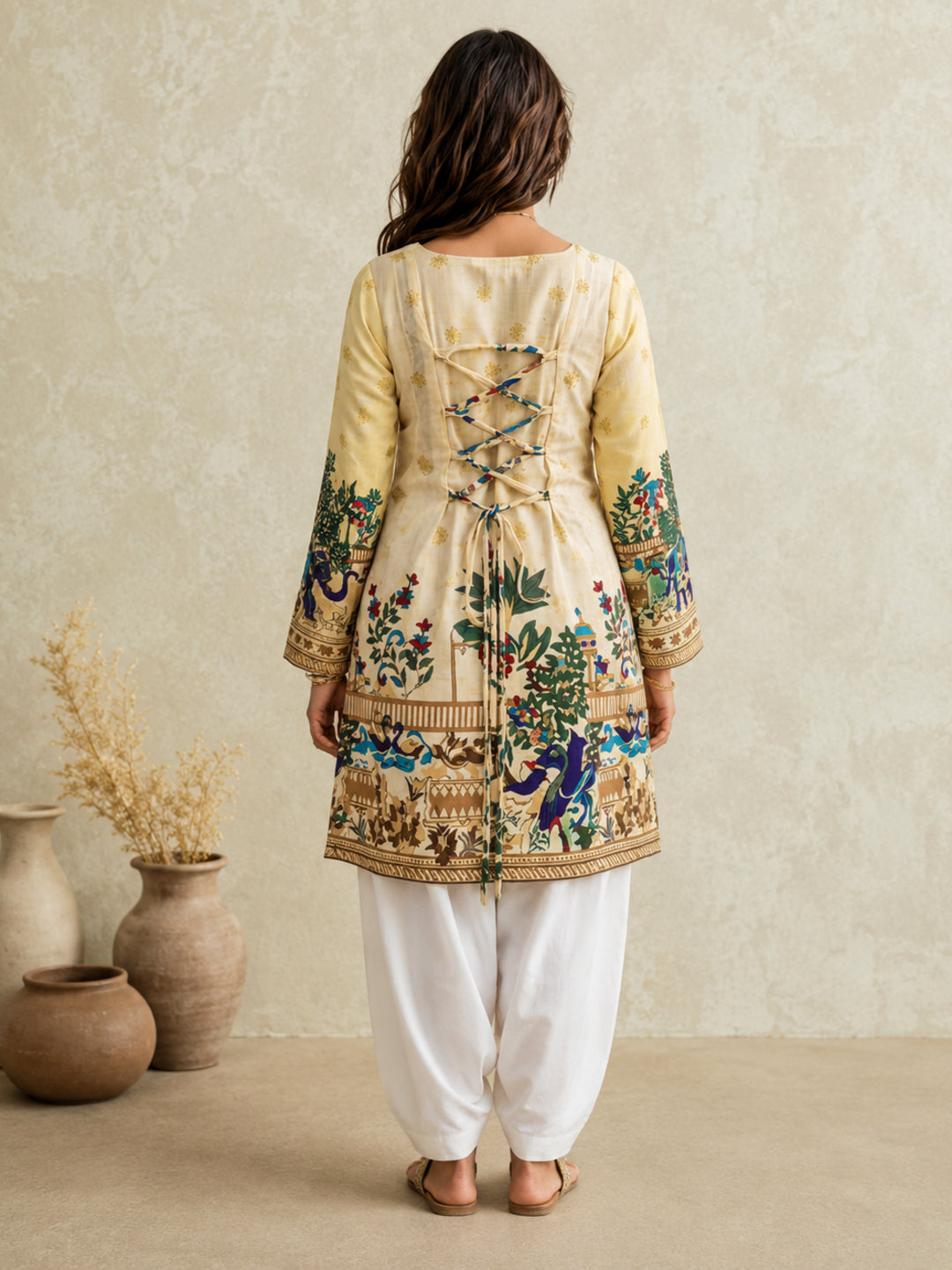 Women's Cotton Kalamkari Printed Full-Sleeve Tunic