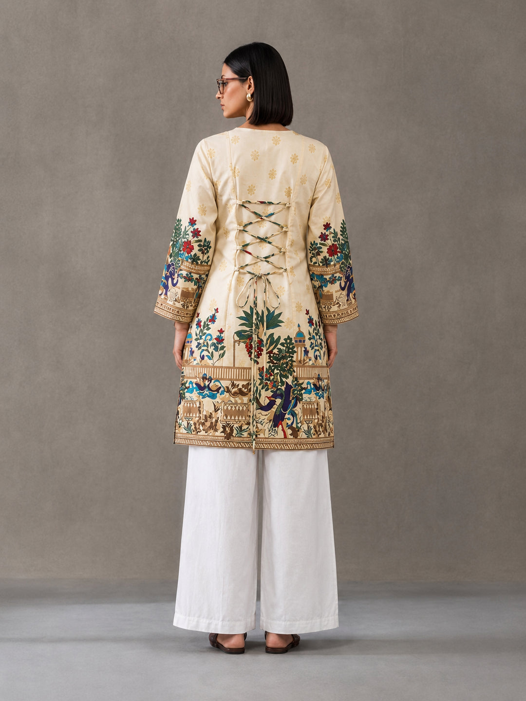 Women's Cotton Kalamkari Printed Full-Sleeve Tunic
