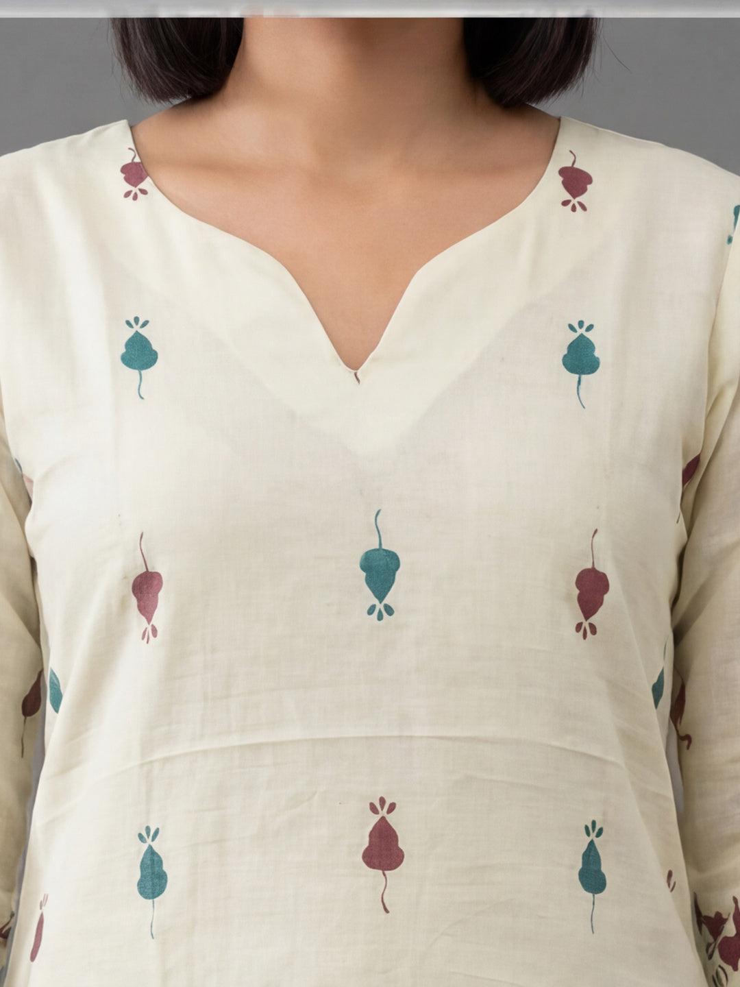 Women's Cotton Kalamkari Printed Full-Sleeve Tunic