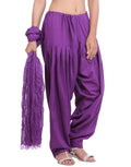 Purple Cotton Patiala Salwar And Dupatta Set