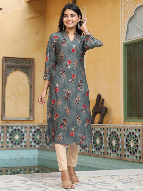 Designer Partywear long Split Kurti with Pant Palazzo and embroidery  Bespoke made to order 