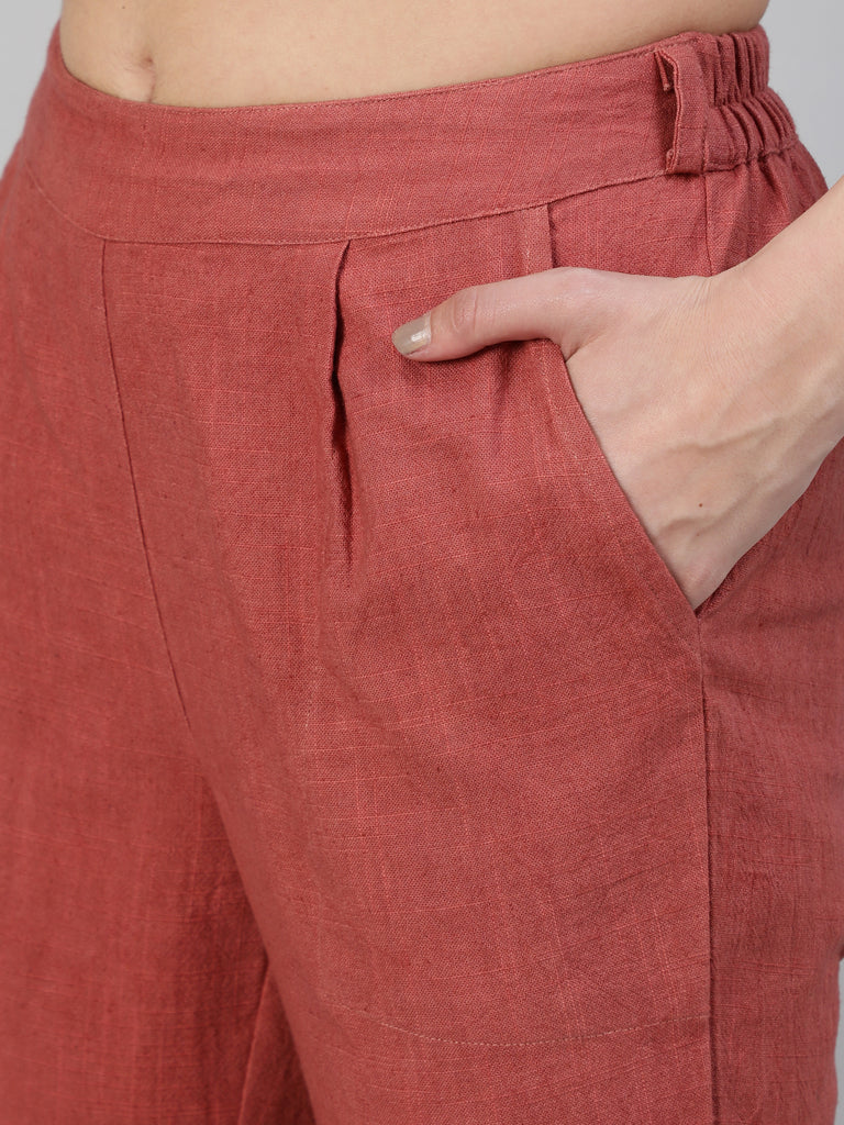 Buy Red Solid Pants Online  W for Woman