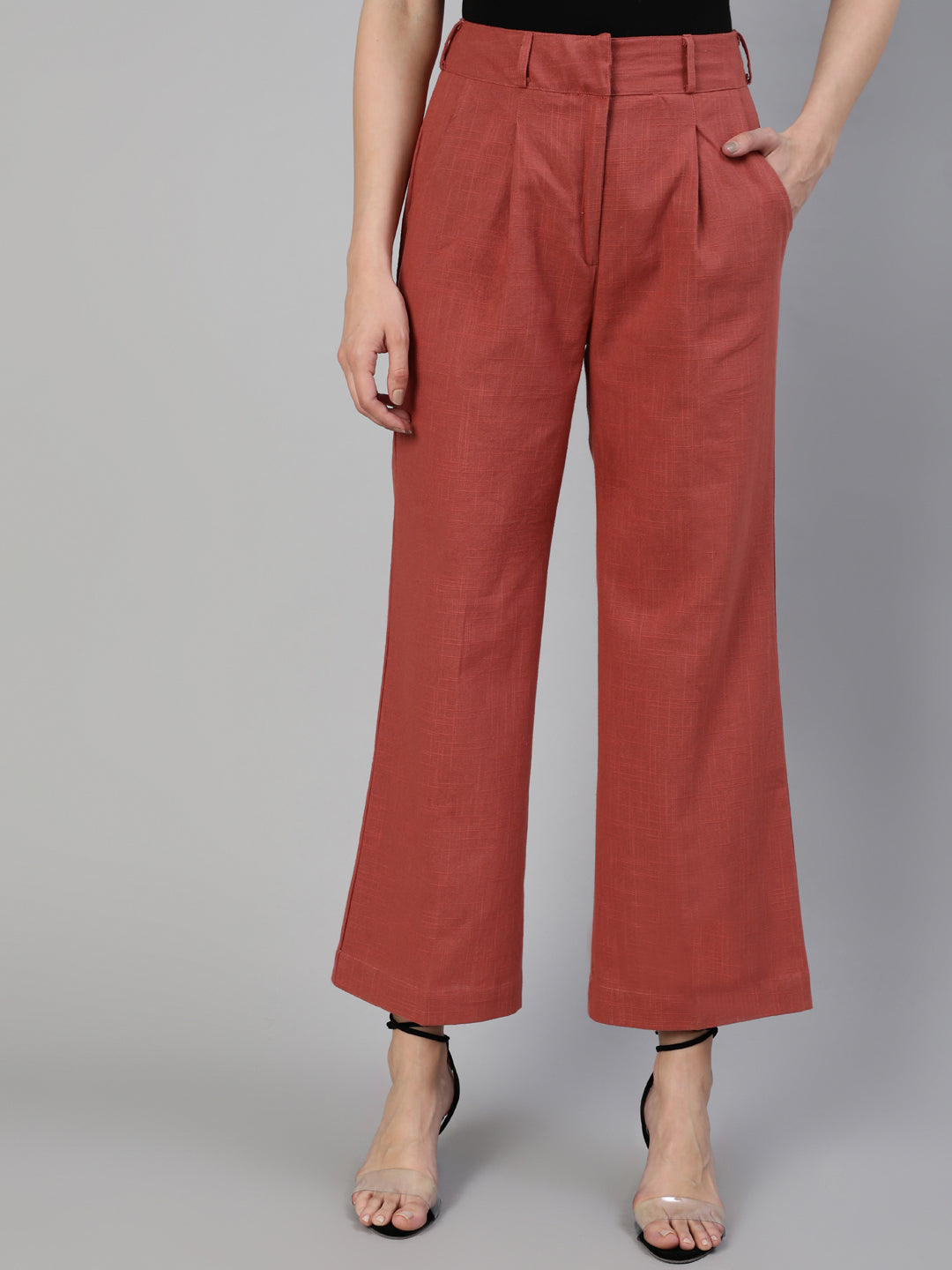 Buy SHOW OFF Women's Black Solid Parallel Trousers Other Trouser Online at  Best Prices in India - JioMart.