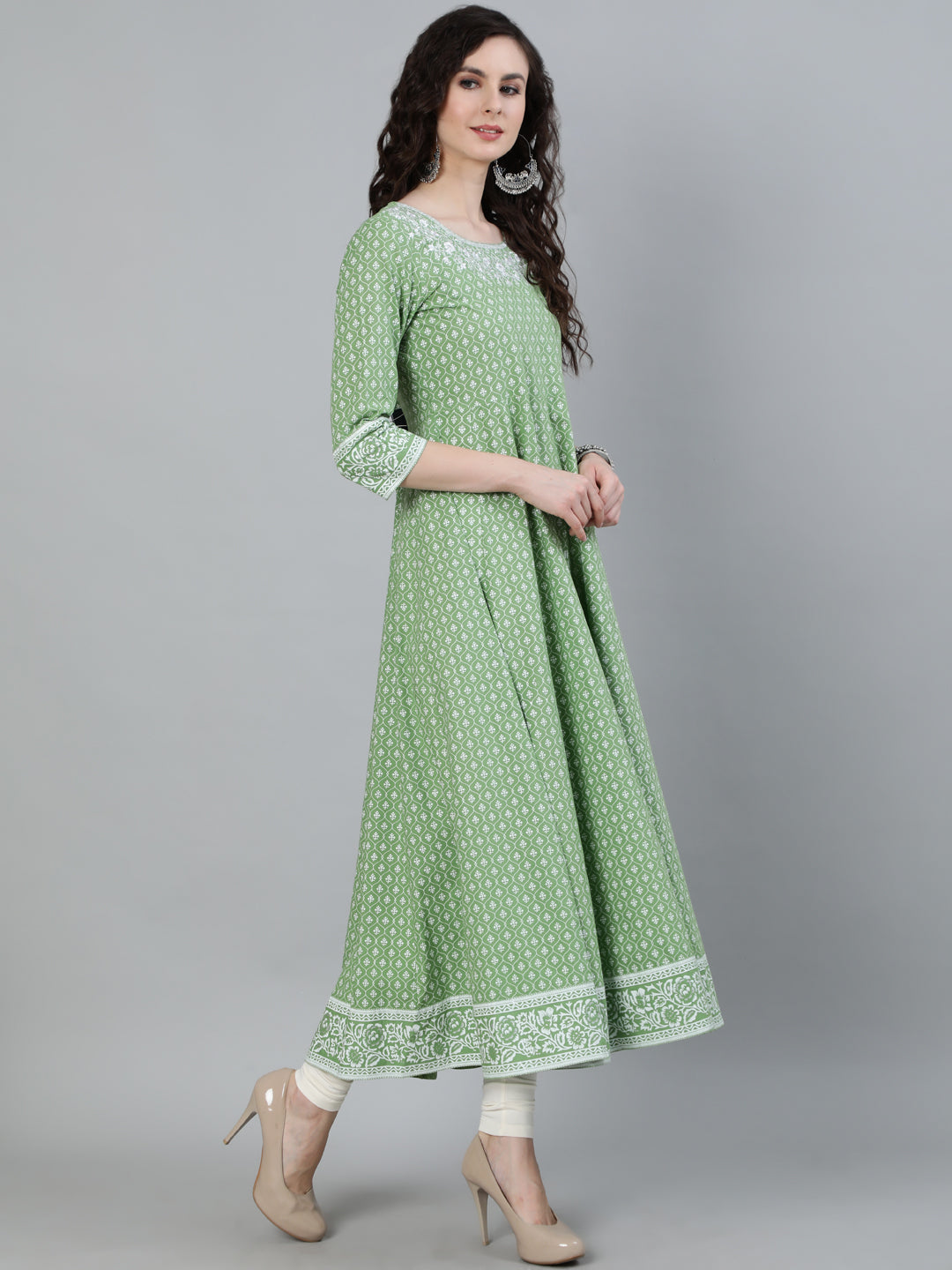 flared long kurta for girls