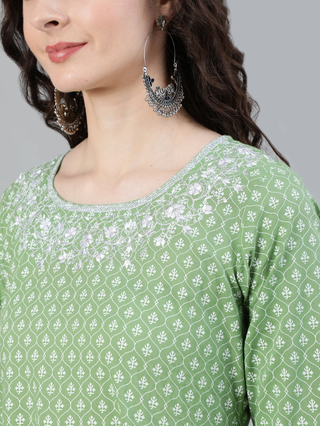 round neck designer kurta