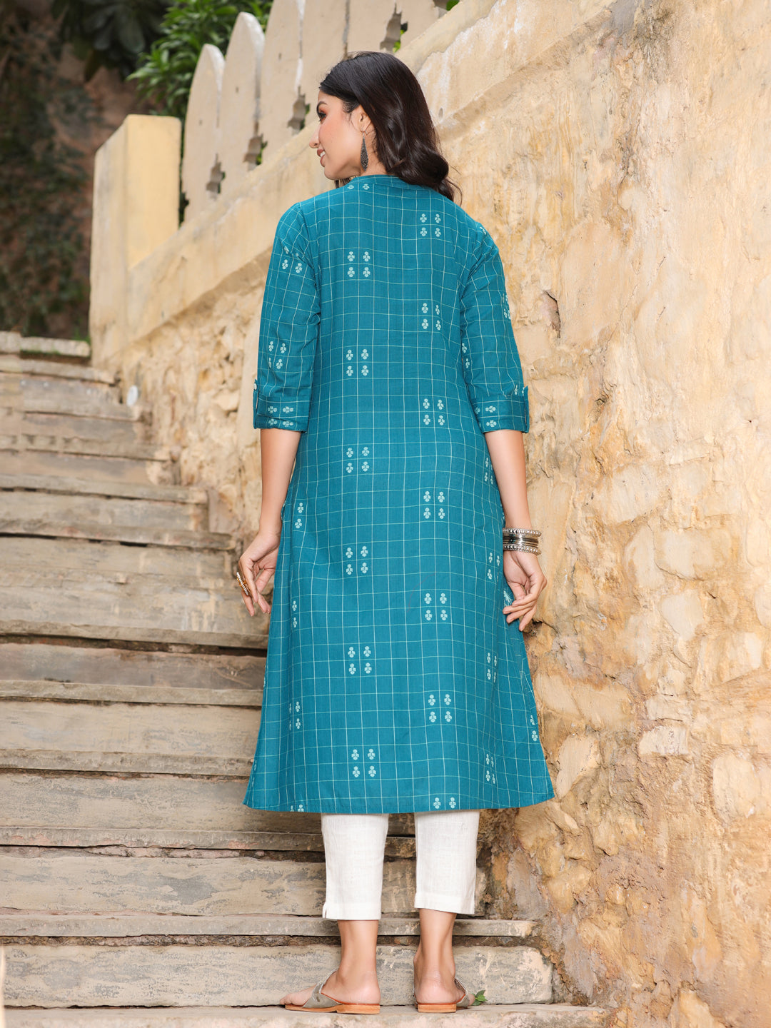 Women straight long kurta with pants