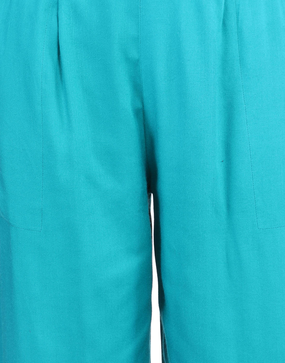 Turquoise Blue Solid Rayon Palazzo